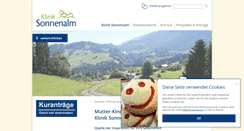 Desktop Screenshot of klinik-sonnenalm.de